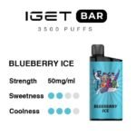 Blueberry Ice - IGET Bar 3500 Puffs | $29 Each 5% Nicotine