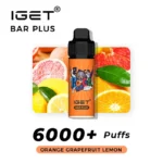 IGET Bar Plus 6000 Puffs - Orange Grapefruit Lemon