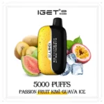 Passion Fruit Kiwi Guava Ice - IGET Moon 5000 Puffs | New Arrival