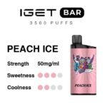 Peach Ice IGET Bar Vape 3500 Puffs Sale Price $29.9 Each