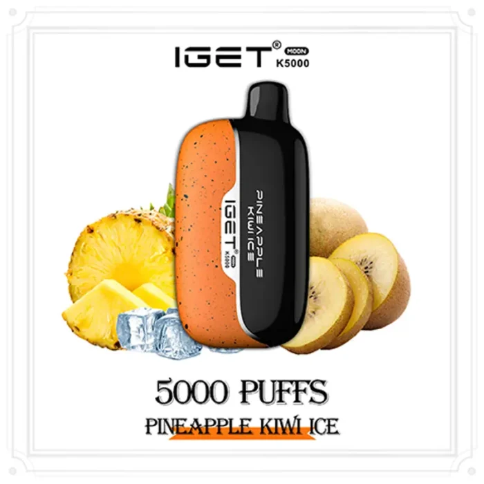 Pineapple Kiwi Ice - IGET Moon 5000 Puffs | New Arrival